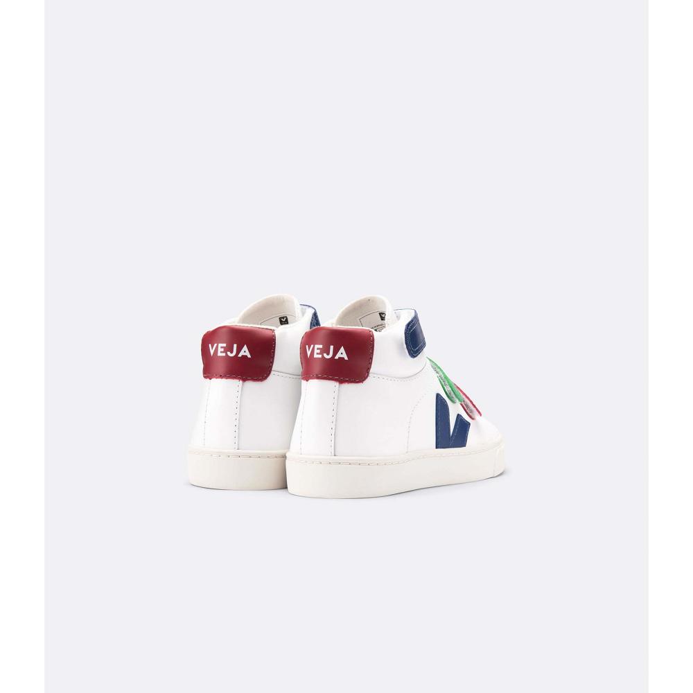 Veja ESPLAR MID LEATHER Høye Barn White/Red | NO 684TCE